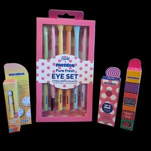 Rude Cosmetics x Mentos Collection- Brushes, Lip and Cheek - New in Box - Pink